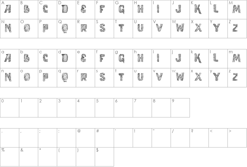 vtks study font character map preview