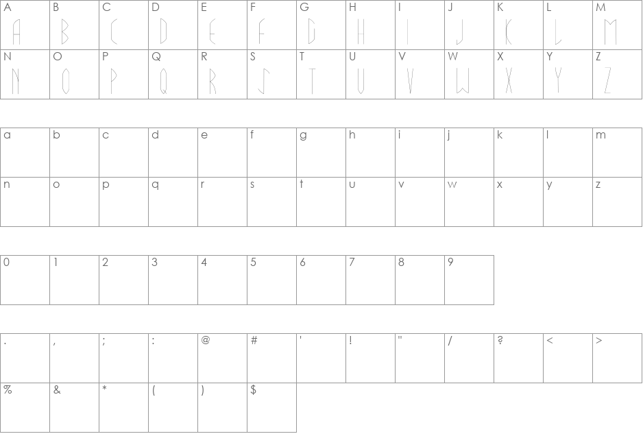 Vue font character map preview