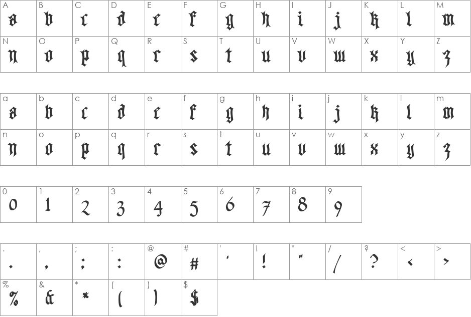 Walk Da Walk Two font character map preview