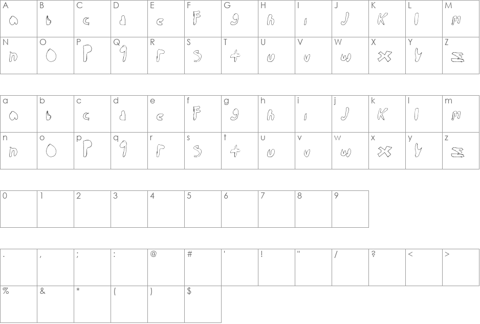 walk the walk font character map preview