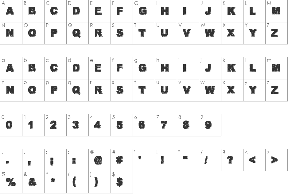 Walk with me now font character map preview