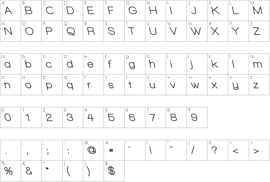 Walkway UltraBold RevOblique font character map preview