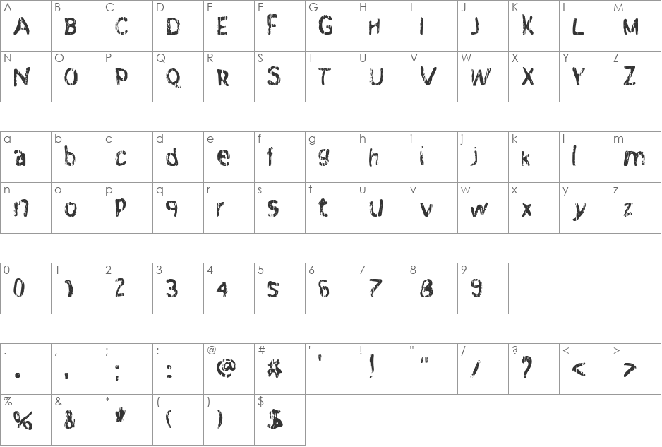 Warpspeed 9 font character map preview