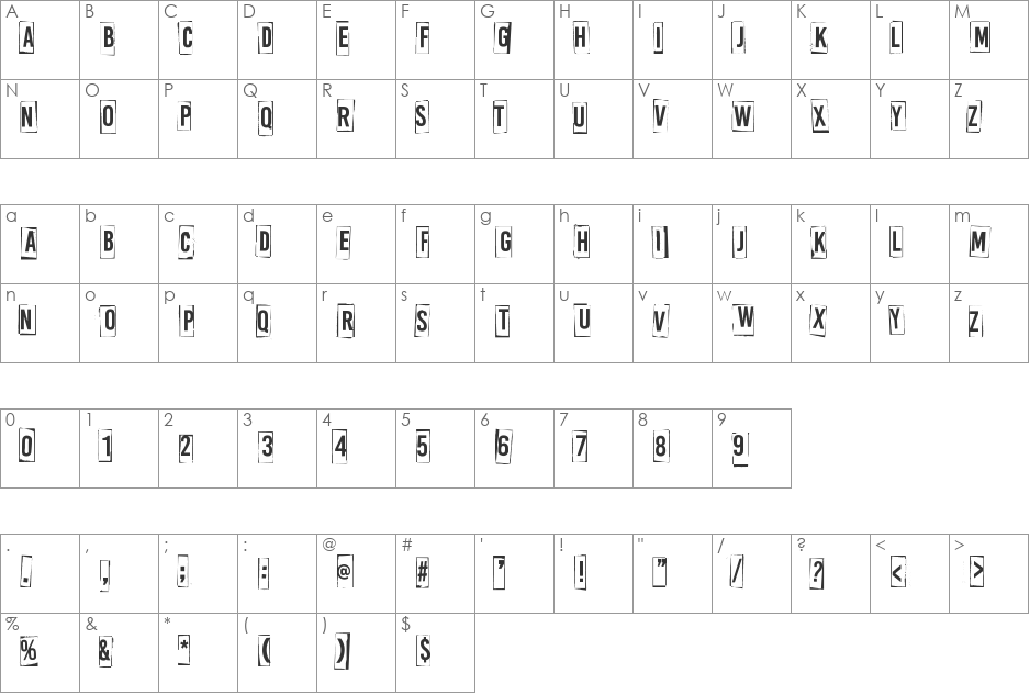 A Box For font character map preview