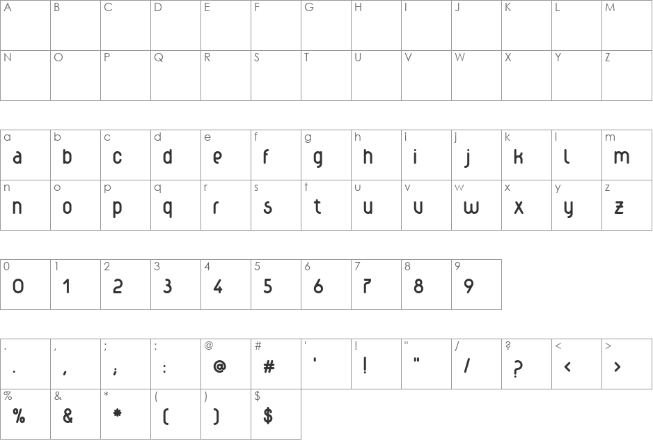wec font character map preview
