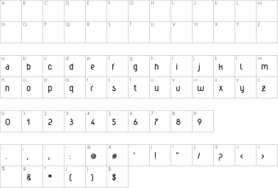 wec font character map preview