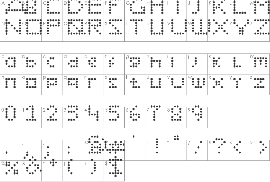 WendyMupke font character map preview