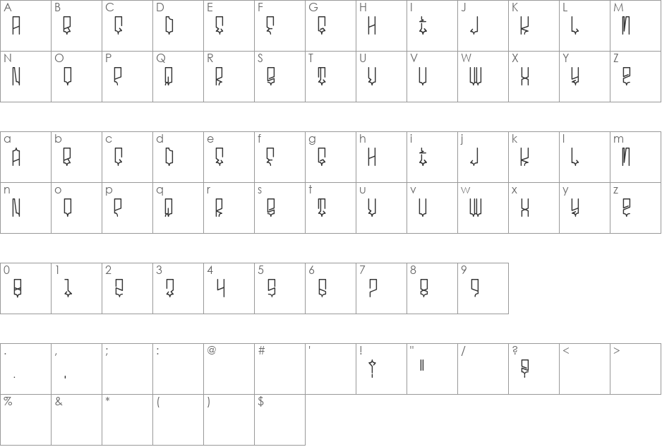 westcoast ink font character map preview