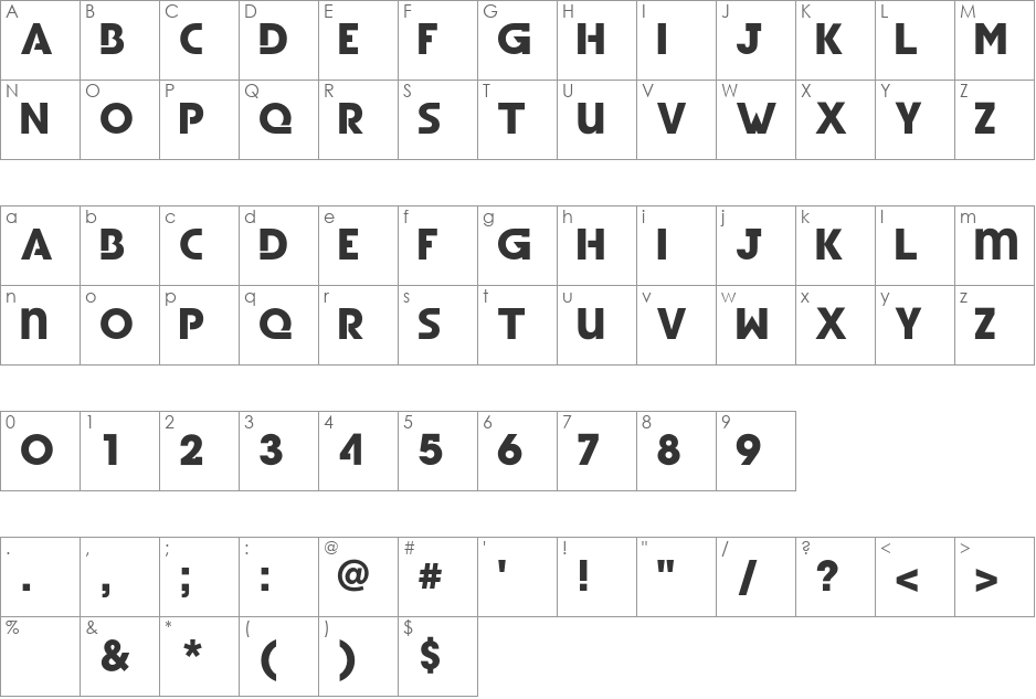 Wet Dreamz font character map preview