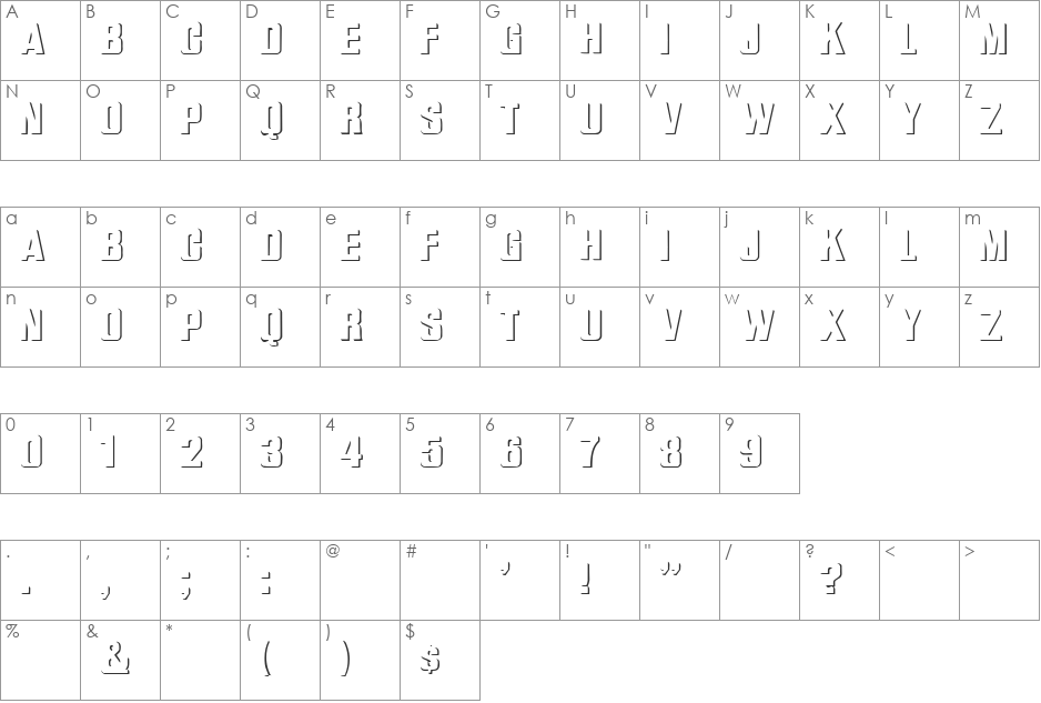 WhatA font character map preview