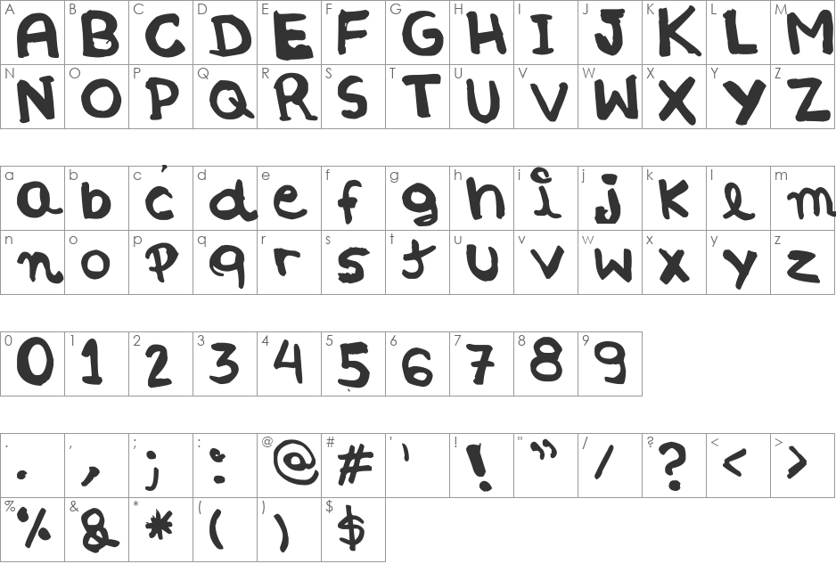 whatever font character map preview