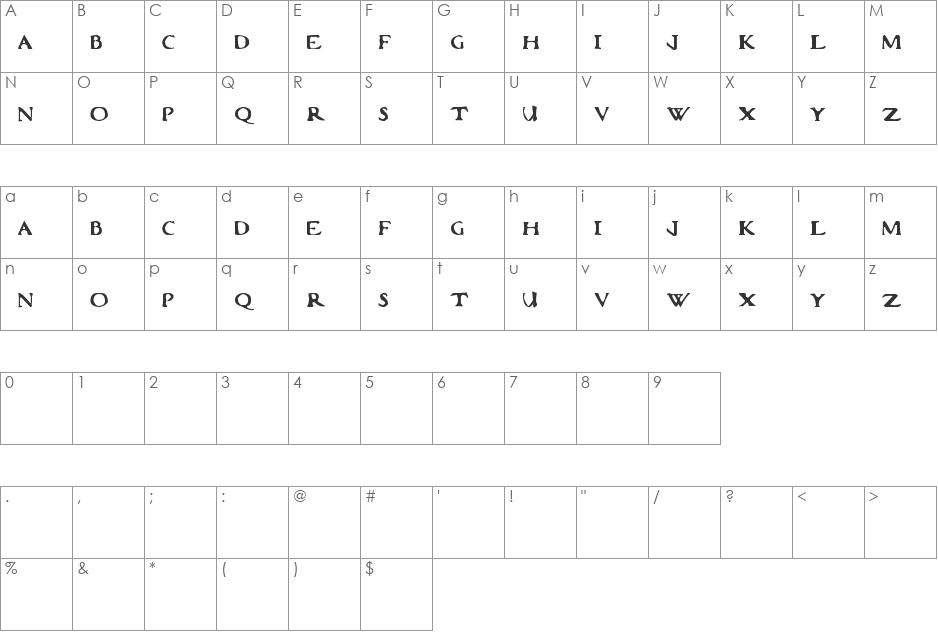 whatever font character map preview