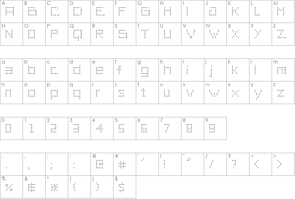 whatever regular font character map preview