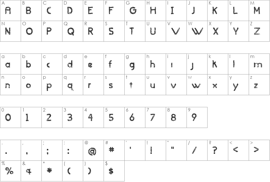 when it rains font character map preview