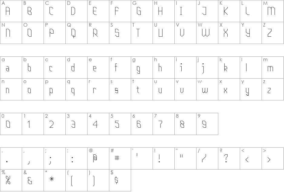 WhichitTwo font character map preview