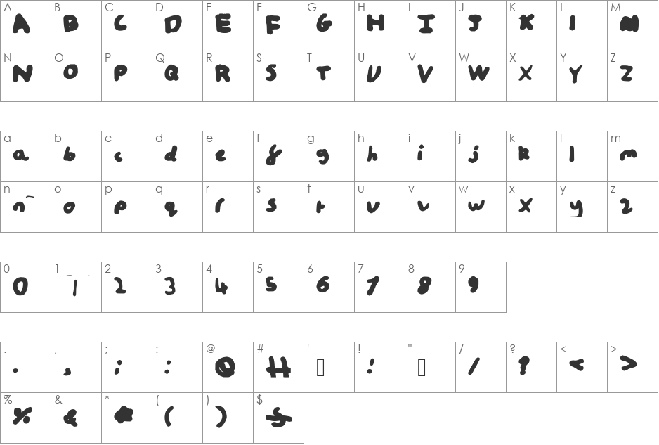whiteboard_sample font character map preview