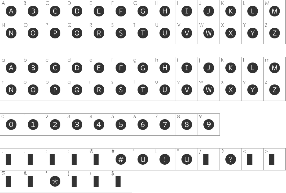 WhitneyIndexBlack-Round-Light1 font character map preview