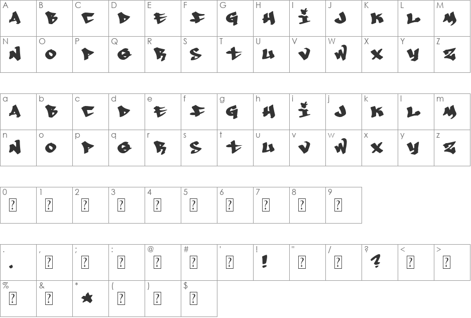 Whoa! font character map preview