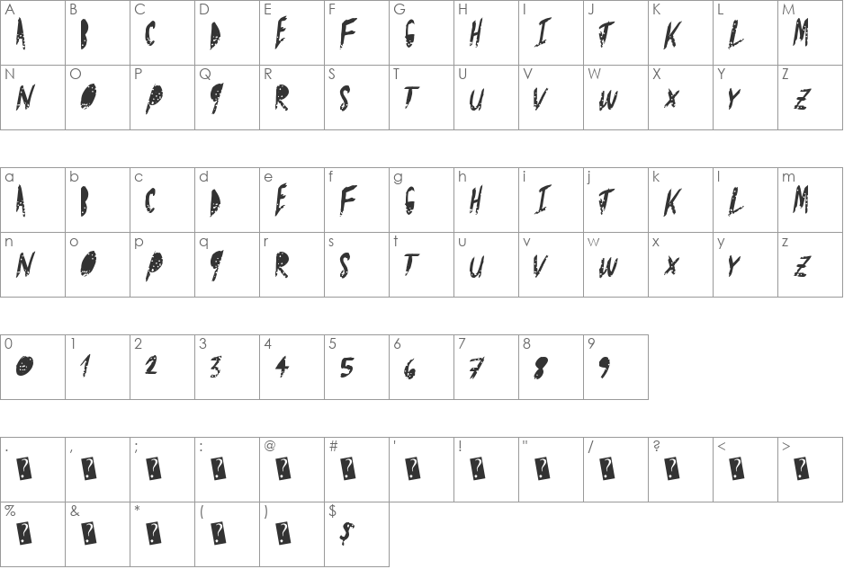WholeSpace font character map preview