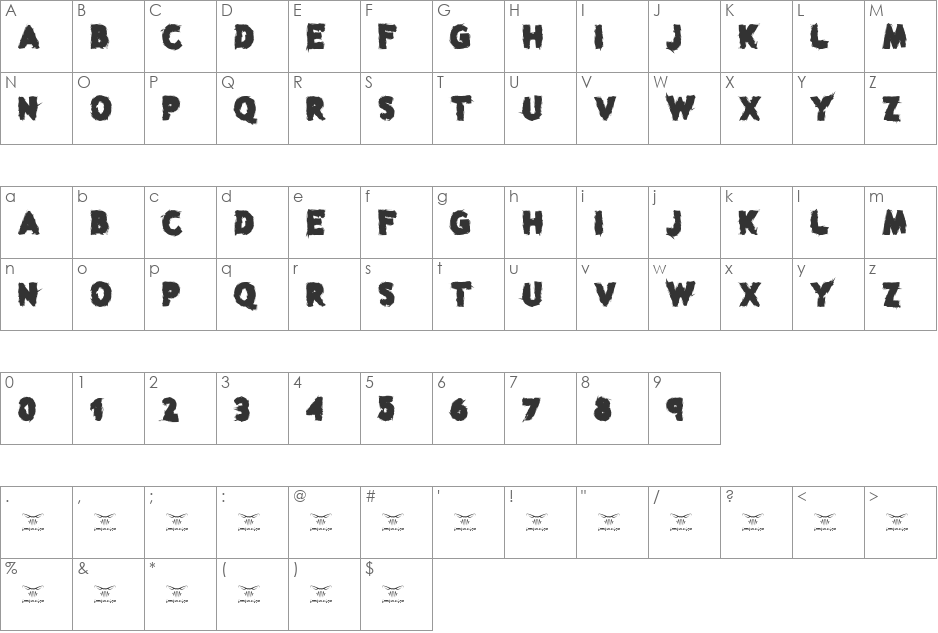 why so serious font character map preview