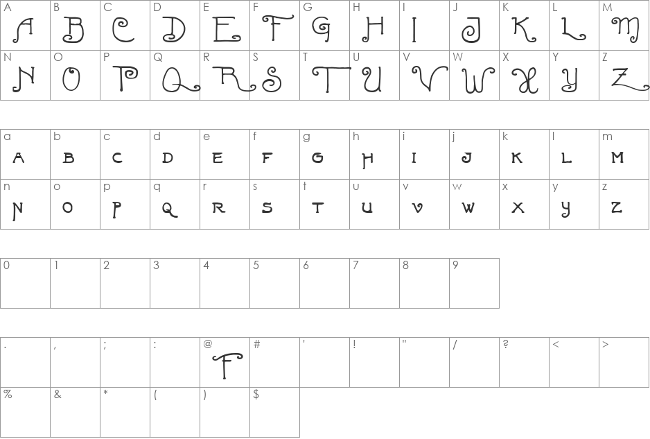 wind extreme font character map preview