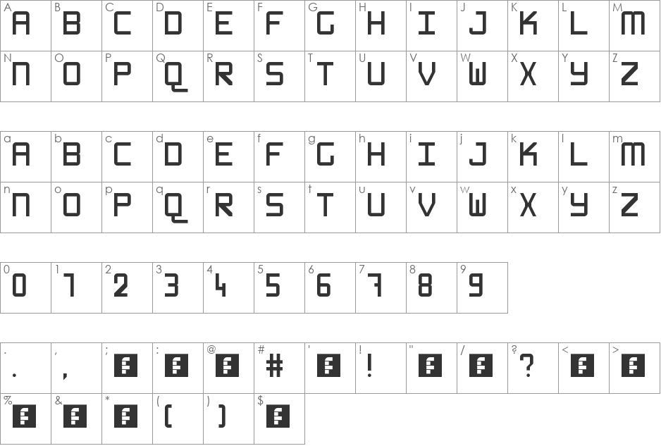 WLM 1F Round Sans font character map preview
