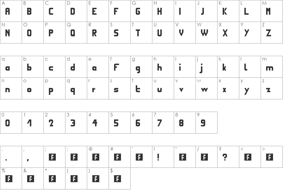 WLM Poster Rounded font character map preview