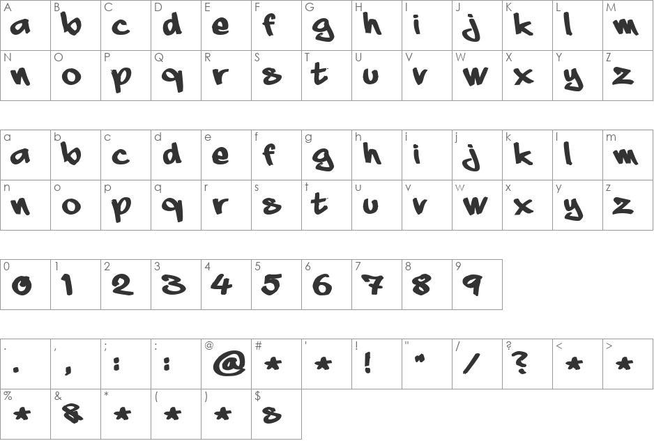 aaaiight! font character map preview