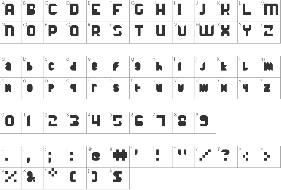 wttm#01 font character map preview