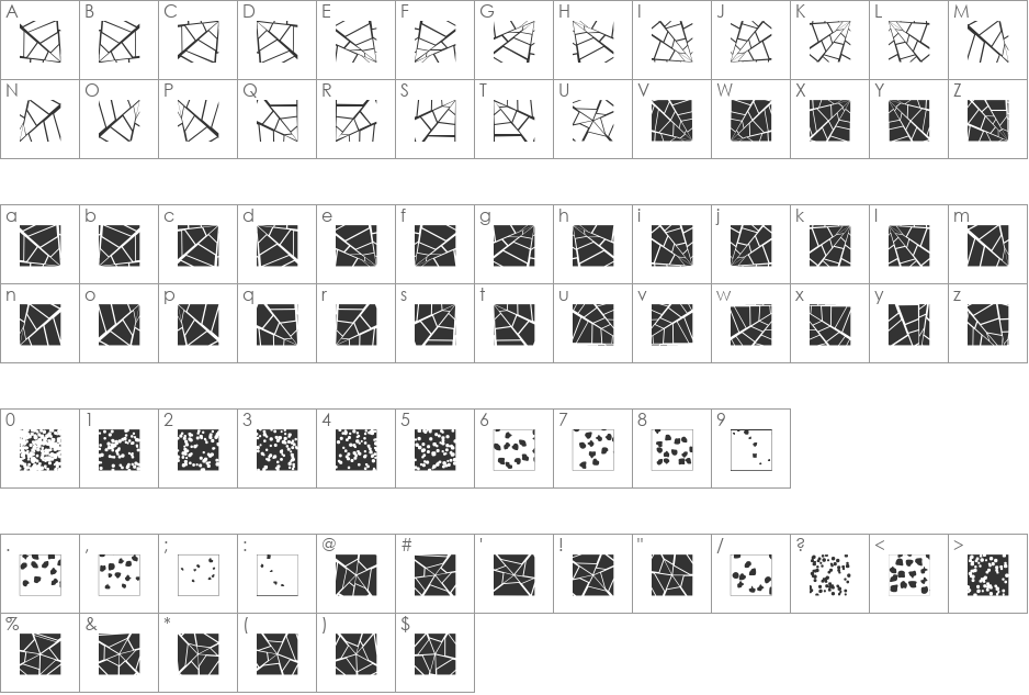 XMoreTexture font character map preview
