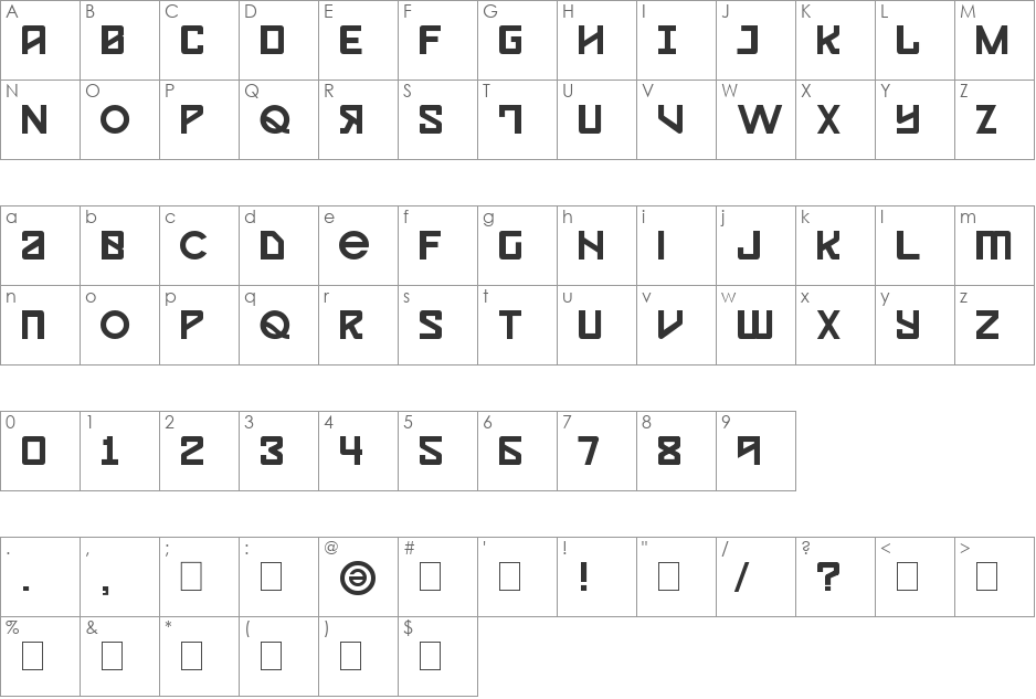 xxjjoosengx33xx 2 font character map preview
