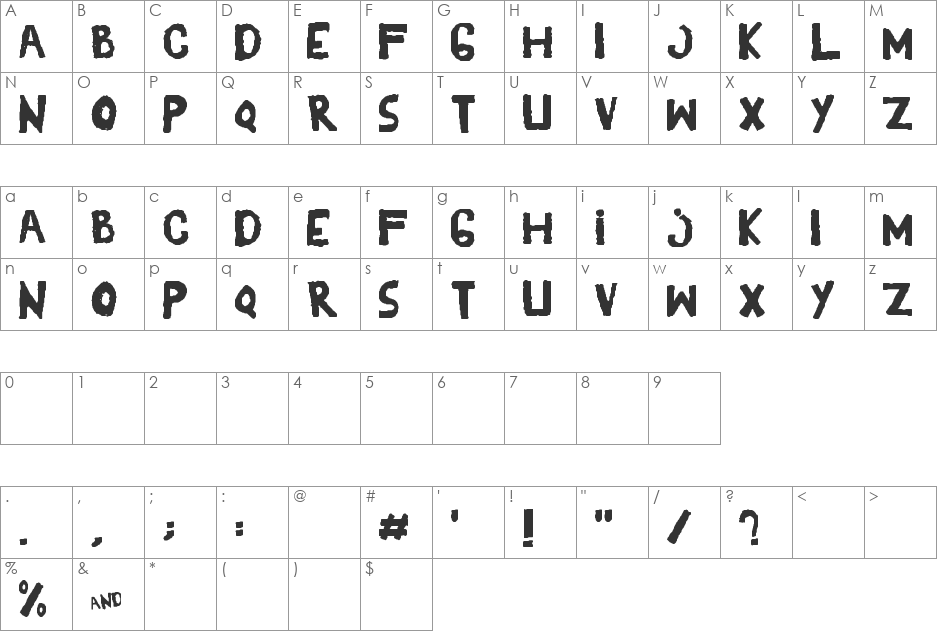 YES! font character map preview