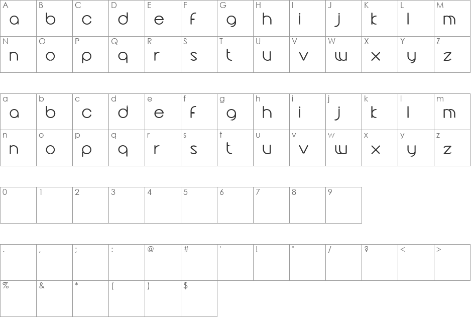 yo mama font character map preview