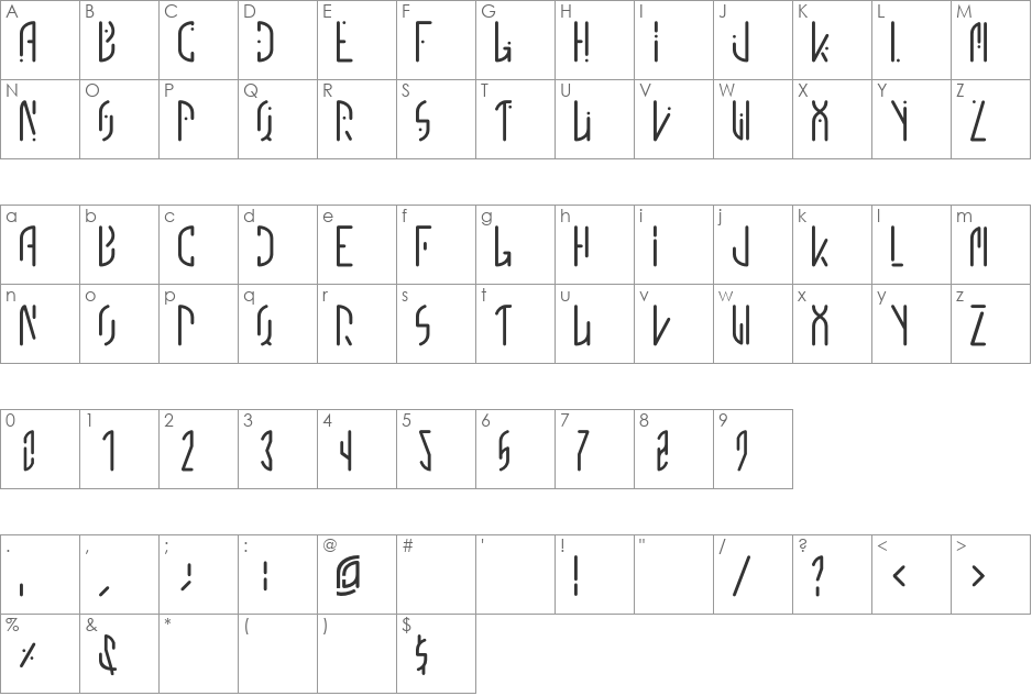 You font character map preview