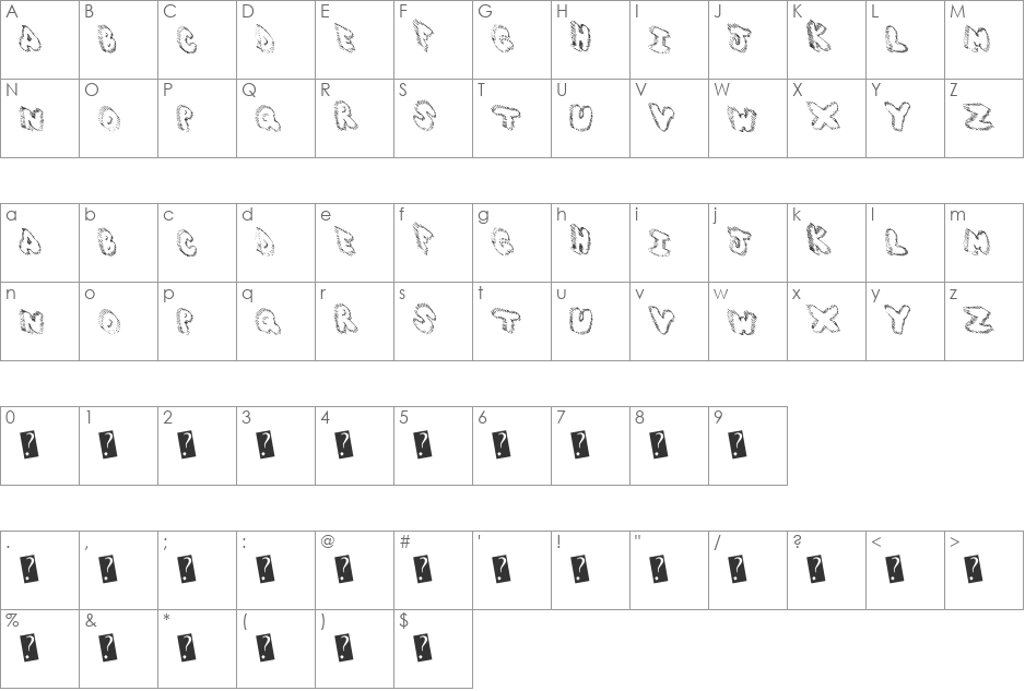 ZapControl font character map preview