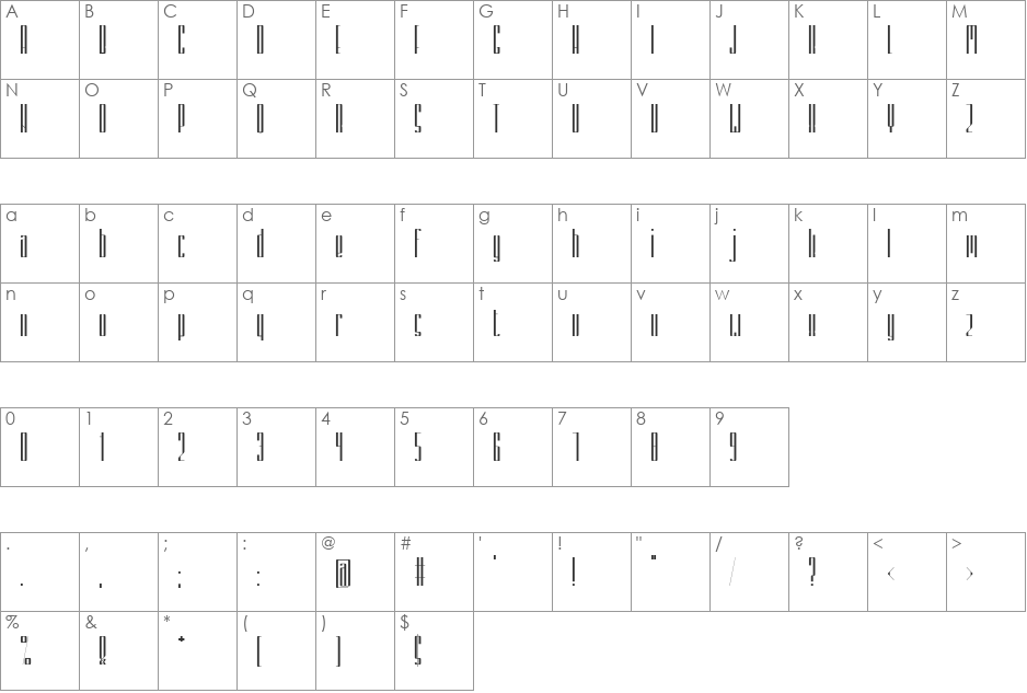 zemiakovy salat CE font character map preview