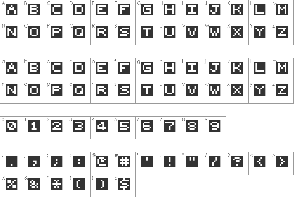 zTerm font character map preview