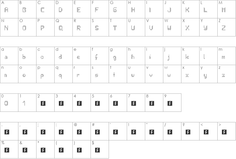 00.42 font character map preview