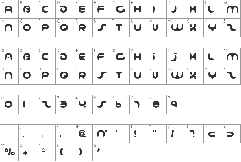 001 Interstellar Log font character map preview