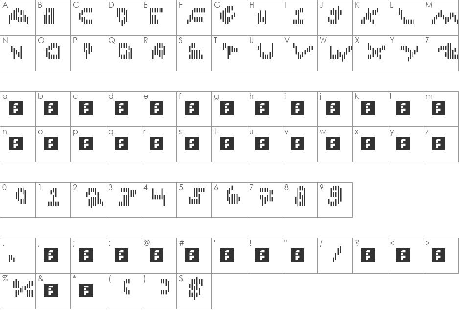 00ne Ugly Remix 2 (for rexy19456) font character map preview