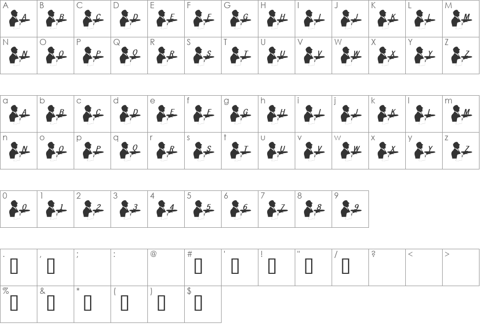 101! Your FontZ Are Served font character map preview