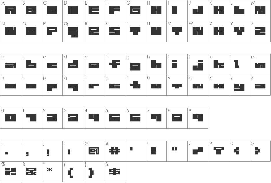 1B_MAZE-black font character map preview
