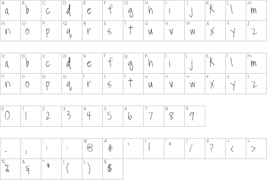 2peas scrapbook font character map preview