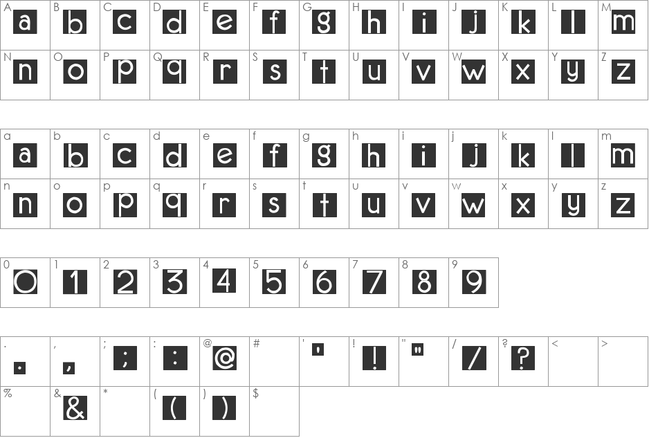 2Peas Wild Child font character map preview
