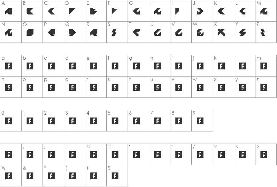 3engl font character map preview
