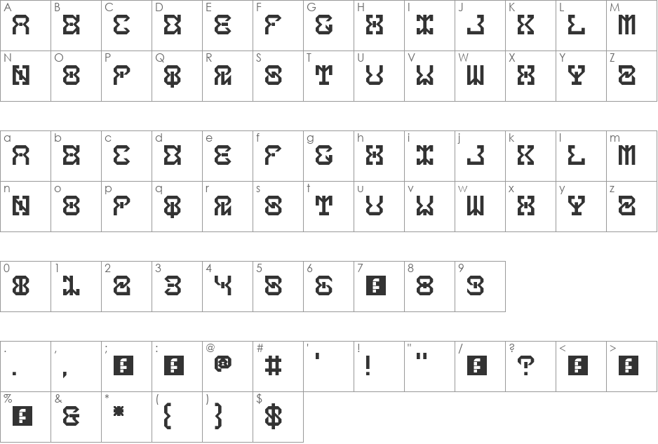 5Drop That Bass! font character map preview
