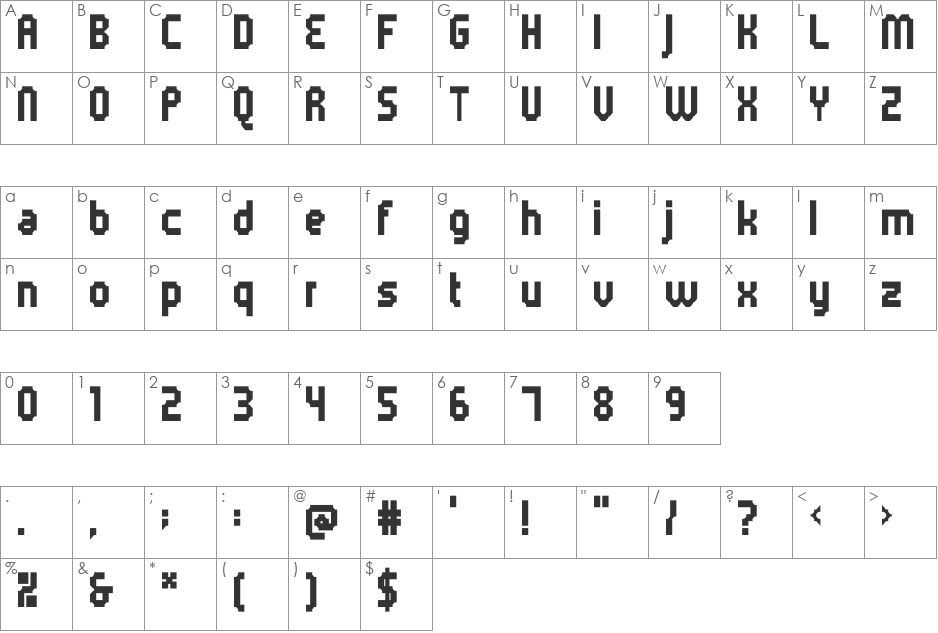5Metrik Black Condensed font character map preview