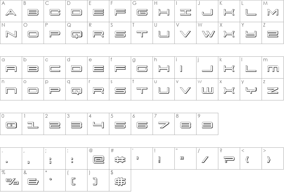 911 Porscha Title Italic font character map preview