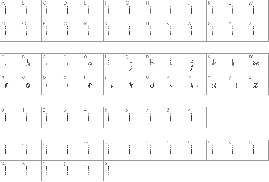 [.sickness.] font character map preview