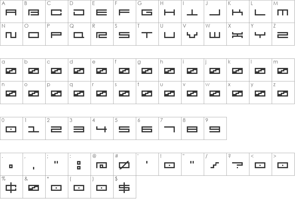 [.squarepusherv2.] font character map preview